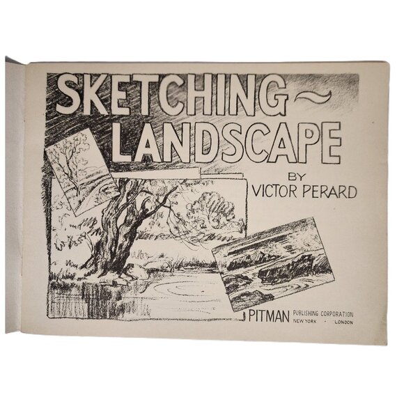 Victor Perard Drawing Sea & Sky1948 with Sketching Landscape 1947 RARE Vint Set - Picture 8 of 11